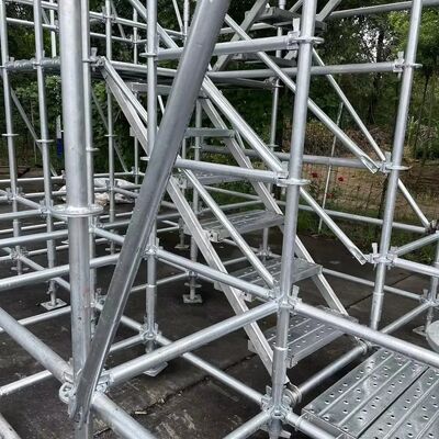 Hot Dip Galvanized Ringlock System Scaffolding For Industrial Architecture Design