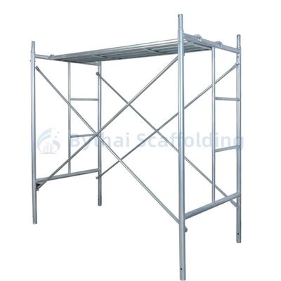 Painted Q235 Full Set Mason Frame Steel Scaffold with Gravity Lock OEM Service